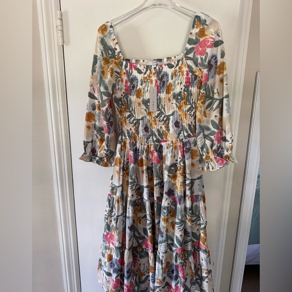 Baltic Born midi floral dress  - NWT!